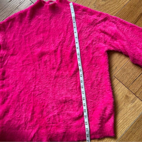 Hot Pink Super Funky Fuzz Sweater With Ballon Sleeves - Picture 6 of 9